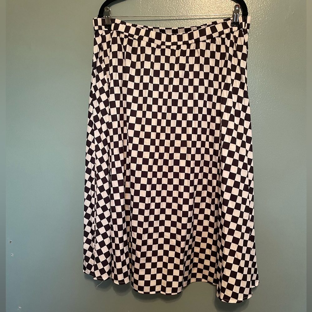 Checkered Black and White Skirt